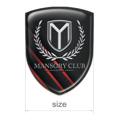 Mansory  Car Accessories Badge Diagonal Red Lines 