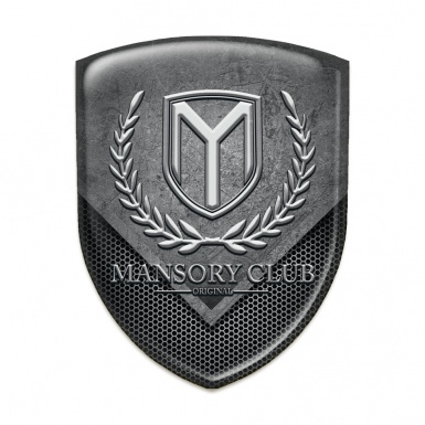 Mansory Self Adhesive Emblem Logo Scratched Stone with Mesh Pattern