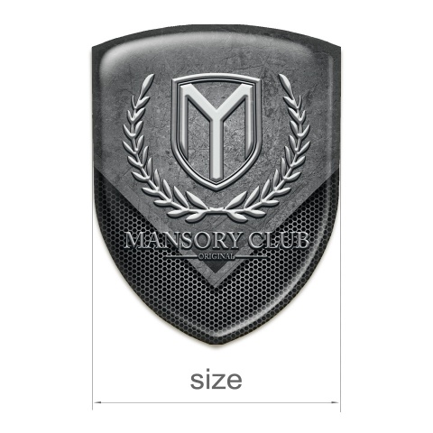 Mansory Self Adhesive Emblem Logo Scratched Stone with Mesh Pattern