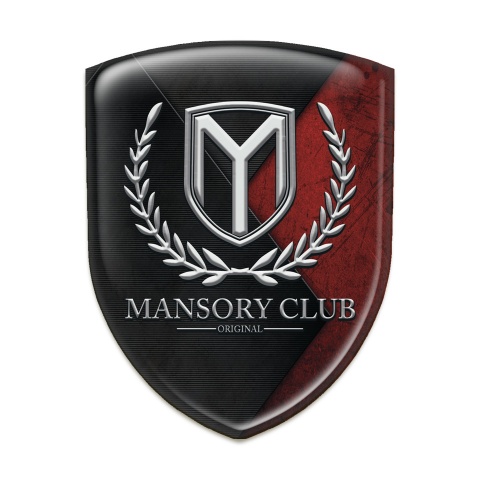 Mansory Domed Emblem Mixed Red Bklack Textur Pattern