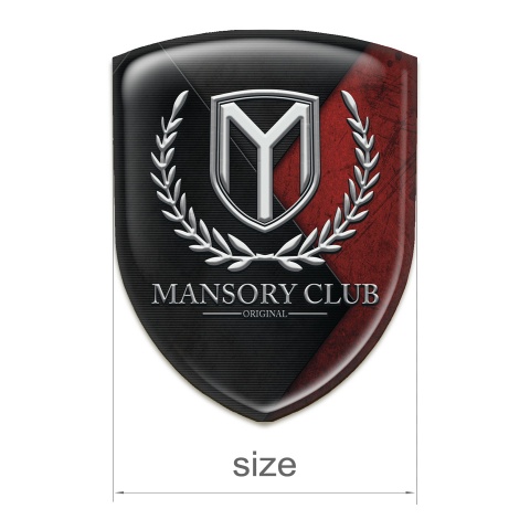 Mansory Domed Emblem Mixed Red Bklack Textur Pattern