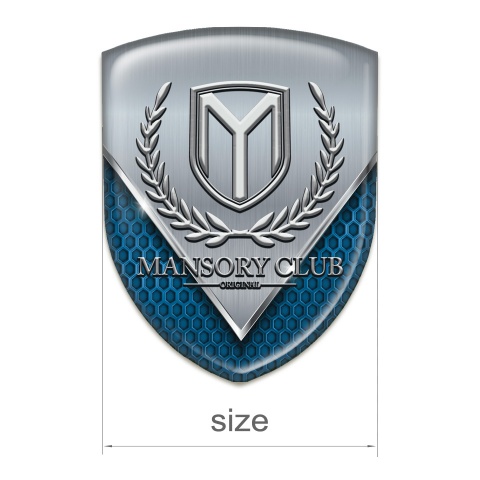 Mansory 3D Gel Emblem grey Blue Pattern 