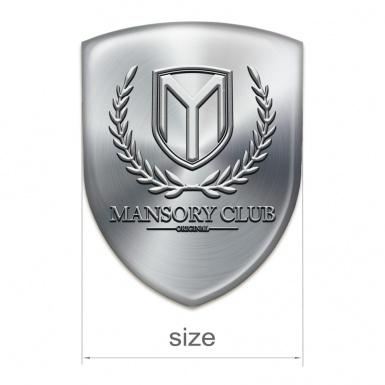 Mansory Car Accessories Badge Silver Pattern 
