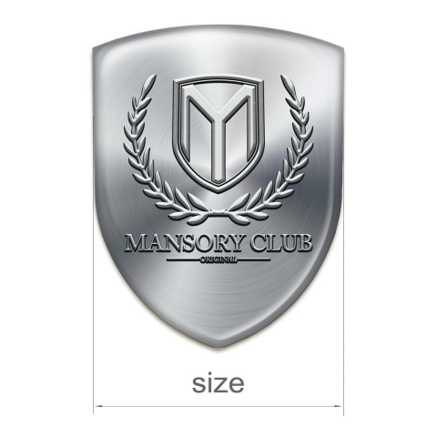 Mansory Car Accessories Badge Silver Pattern 