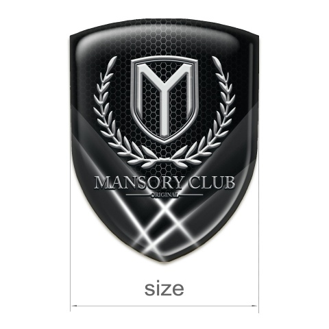 Mansory Self Adhesive Car logo Emblem Crossed Lights Pattern 