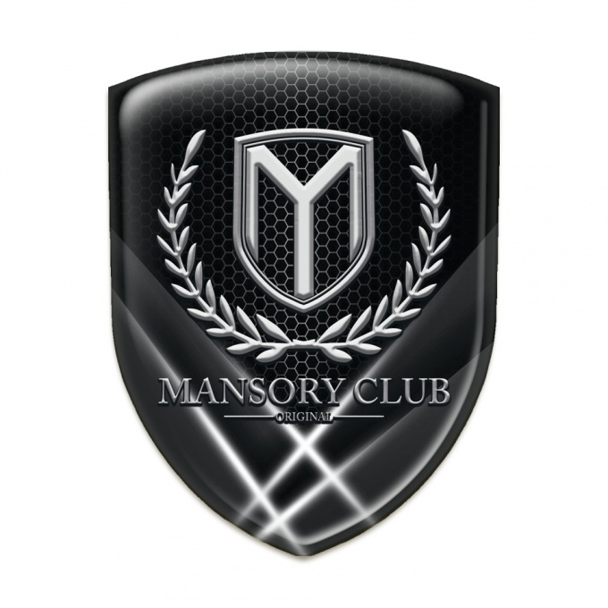 Mansory Self Adhesive Car logo Emblem Crossed Lights Pattern 