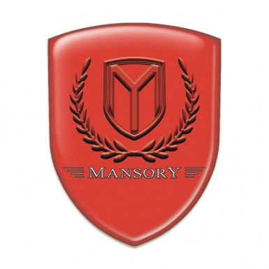Mansory Silicone Car Decal Badge red Decoration 