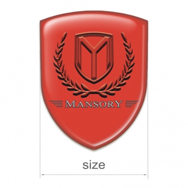 Mansory Silicone Car Decal Badge red Decoration 