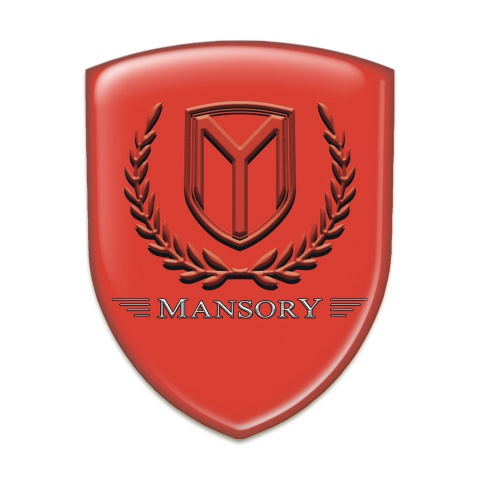 Mansory Silicone Car Decal Badge red Decoration 