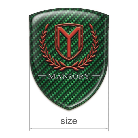 Mansory Emblem Exterior Green Carbon Red Logo 