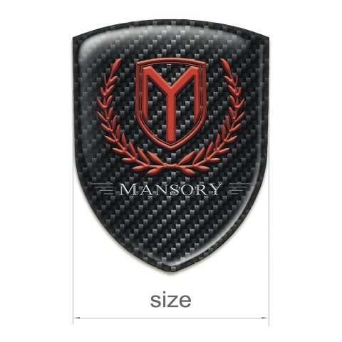 Mansory Emblem Interior Black Fibers with Red Logo 