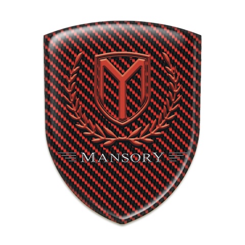 Mansory Tuning Badge Red carbon Red Logo 