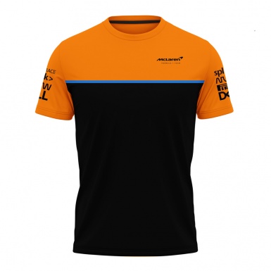  T-shirt Formula 1 Team Orange Black White Edition