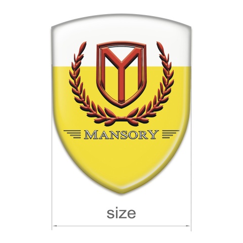 Mansory Silicone Shield Yellow White Base Red Logo 