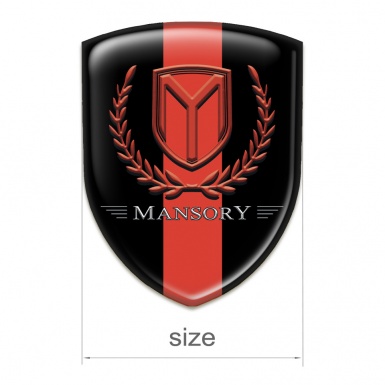 Mansory Silicone Shield Black with Red band and Red logo 