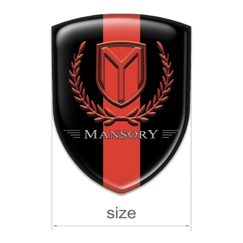 Mansory Silicone Shield Black with Red band and Red logo 