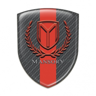 Mansory Emblem Interior Dark Grey Carbon with Red band 