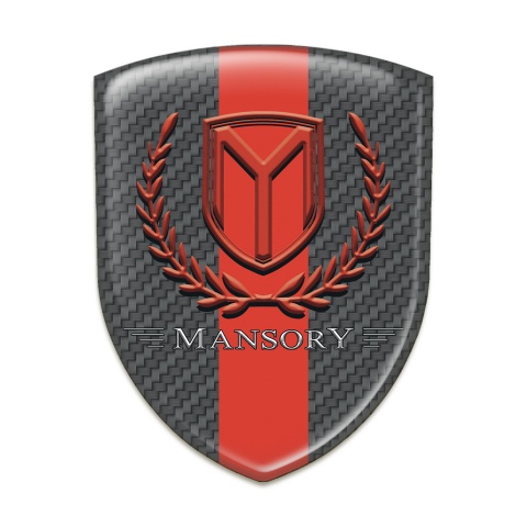 Mansory Emblem Interior Dark Grey Carbon with Red band 