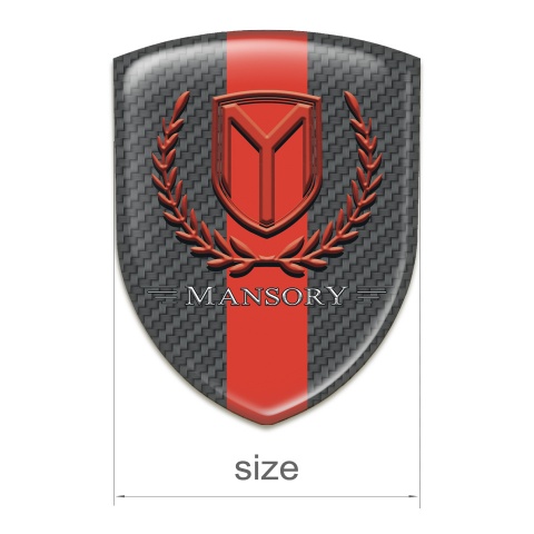 Mansory Emblem Interior Dark Grey Carbon with Red band 