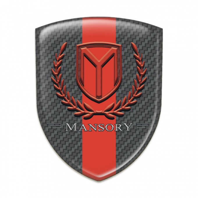 Mansory Emblem Interior Dark Grey Carbon with Red band 