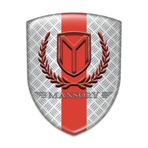 Mansory Tuning Badge Mesh Effect with Red Band and Red Logo 