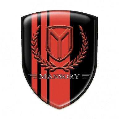 Mansory Silicone Shield Black with Red Tapes and Red Logo 