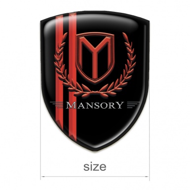 Mansory Silicone Shield Black with Red Lines and Red Logo 
