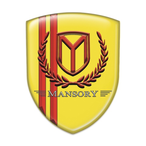 Mansory Logo Emblem yellow with Red Lines and Red logo 