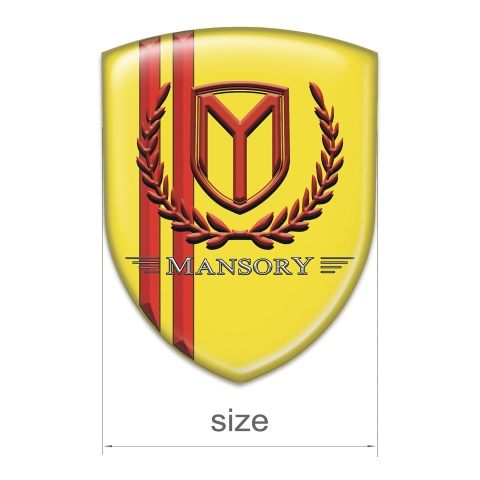 Mansory Logo Emblem yellow with Red Lines and Red logo 