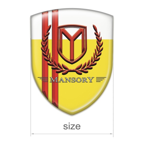 Mansory Tuning Emblem Yellow White with red Lines edition