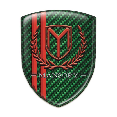 Mansory Emblem Exterior Green Carbon with Red Lines edition 