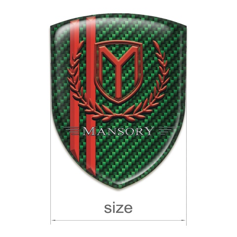 Mansory Emblem Exterior Green Carbon with Red Lines edition 
