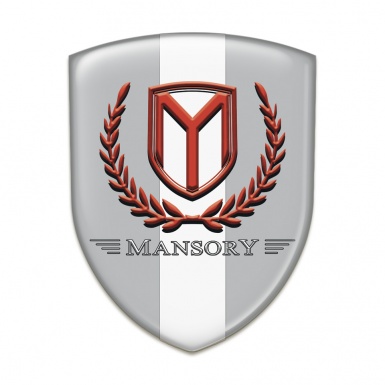 Mansory Silicone Shield grey with White Tape and Red Logo 