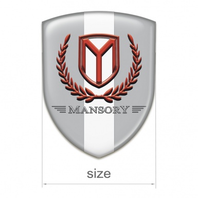 Mansory Silicone Shield grey with White Tape and Red Logo 