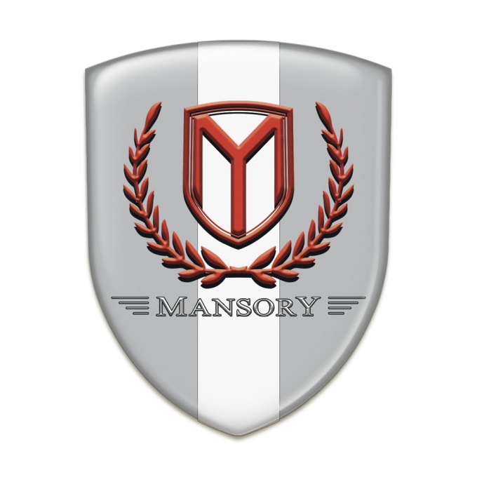 Mansory Silicone Shield grey with White Tape and Red Logo 