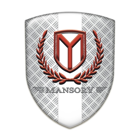 Mansory 3D Gel Emblem mesh Effect with white Tape and Red logo 