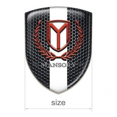 Mansory Silicone Shield Perforated Steel with white Tape 