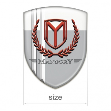 Mansory Emblem Interior Grey White with White Stripes 