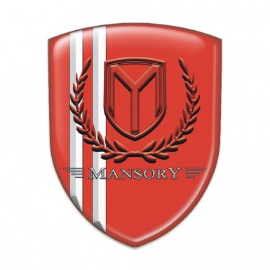 Mansory Silicone Shield Red with White Stripes and Red logo 