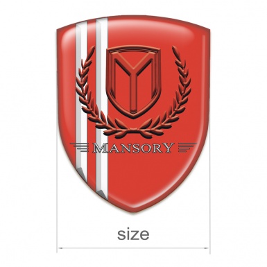 Mansory Silicone Shield Red with White Stripes and Red logo 