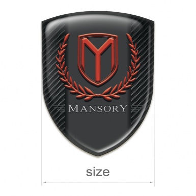 Mansory 3D Gel Emblem Black Fibers Print 