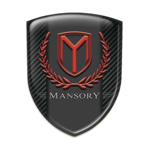 Mansory 3D Gel Emblem Black Fibers Print 