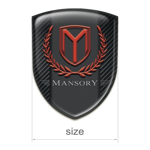 Mansory 3D Gel Emblem Black Fibers Print 