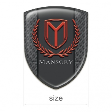 Mansory Emblem Interior Dark Grey Carbon Print 