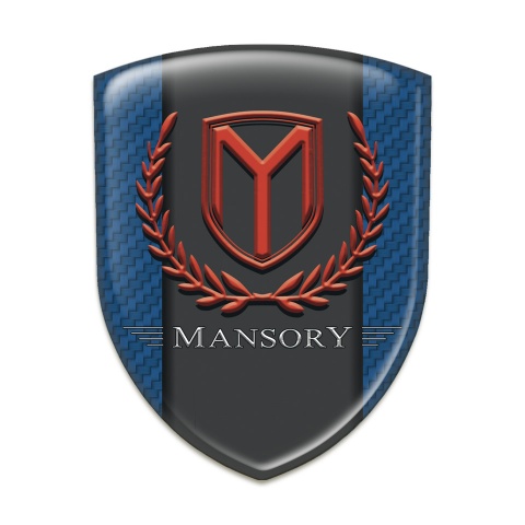 Mansory Tuning Badge Navy Blue carbon Print 