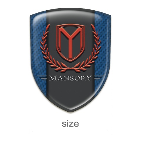 Mansory Tuning Badge Navy Blue carbon Print 