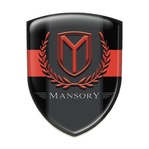 Mansory Silicone Shield Black with Red Band Print 