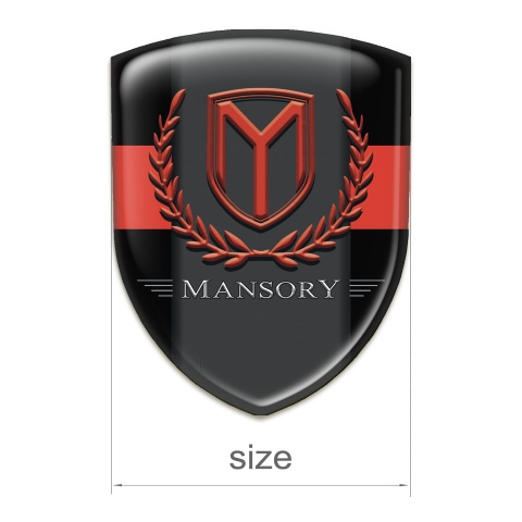 Mansory Silicone Shield Black with Red Band Print 