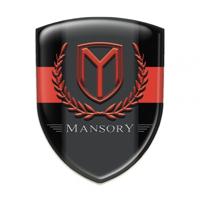Mansory Silicone Shield Black with Red Band Print 