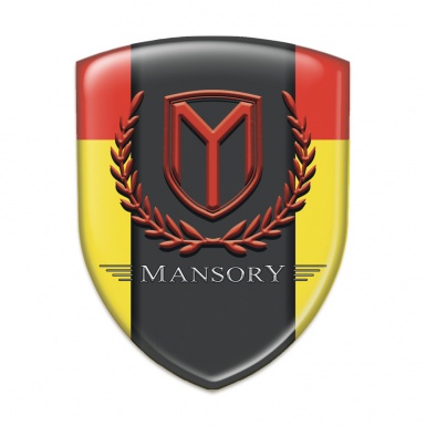 Mansory Domed Emblem Yellow Red Print 